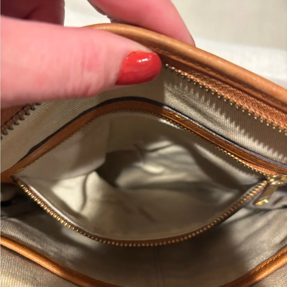 Ralph Lauren Brown Leather Bag with Gold Details - Picture 11 of 13